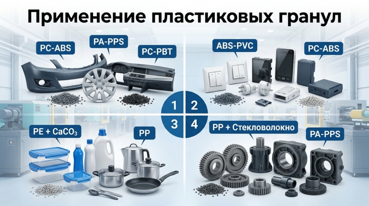 Какие пластиковые гранулы используются для литья под давлением?