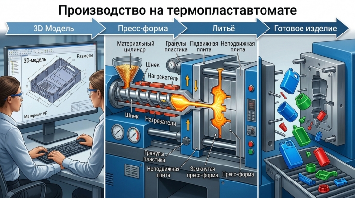 Процесс переработки пластмасс и пластика
