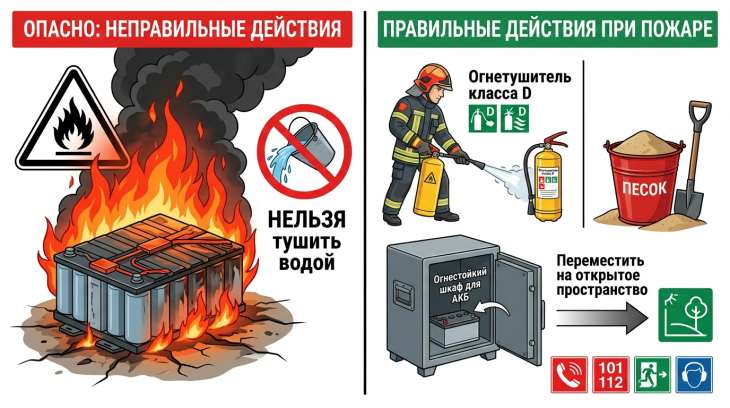 Меры безопасности при работе с АКБ: как предотвратить возгорание? фото