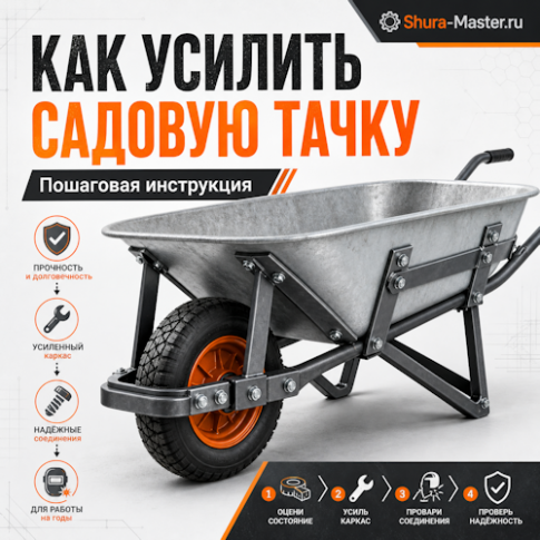 Как усилить садовую тачку: пошаговая инструкция фото