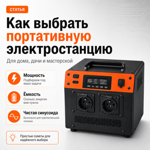 Как выбрать портативную аккумуляторную электростанцию для дома, дачи и мастерской фото