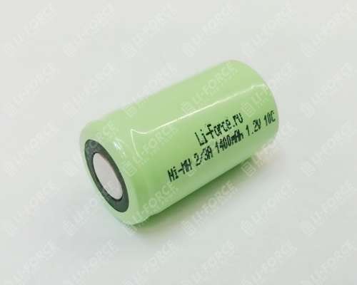 Аккумулятор NiMh 1.2 вольт, 2/3A Flat Top, 1,4 Ач, 10C фото