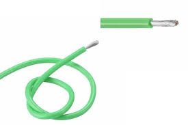 22AWG 0,33 мм² Медный провод в силиконовой изоляции (зеленый, UL3135)
