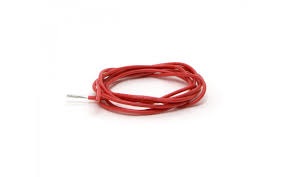 26AWG 0,14 мм² Медный провод в силиконовой изоляции (красный, UL3135) фото
