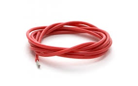 28AWG 0,08 мм² Медный провод в силиконовой изоляции (красный, UL3135)