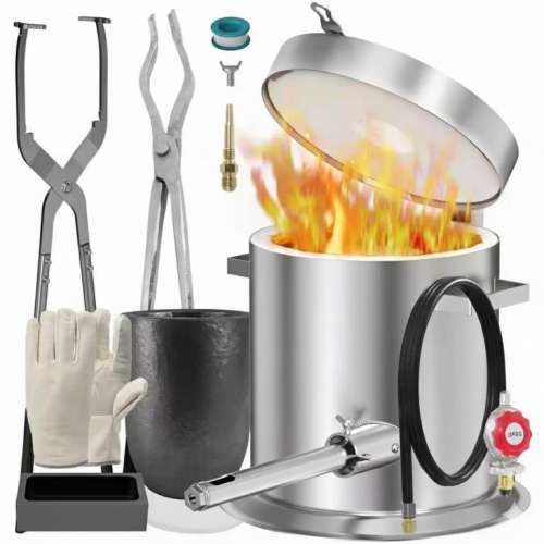 Печь газовая для плавки цветных металлов, 12/25 кг, GONGYI PQFF-03 фото