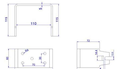 Вилка (кронштейн) для мотор-колеса HB-156 фото