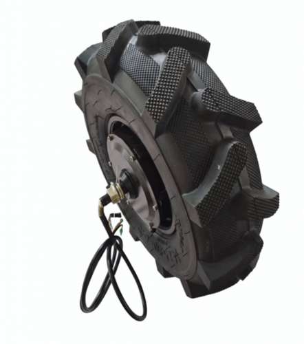 Мотор-колесо 14", 500-800 Вт, с редуктором, пневмо, ёлочка, Faraday фото