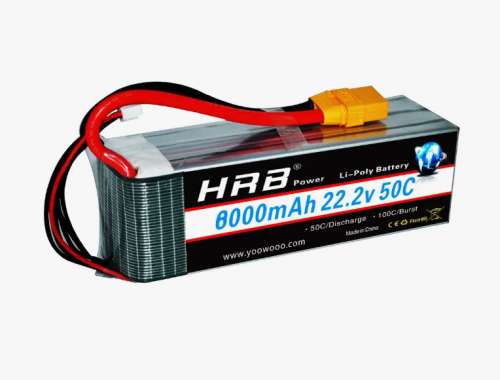 Аккумулятор 6S1P 22,2 Вольт 8000 мА*ч 8000mah, Lipo, мод. HRB 50C фото