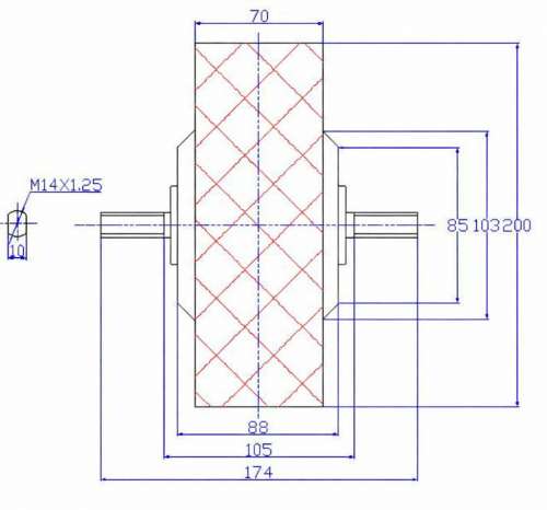 Мотор колесо 8", 250-320 Вт, с редуктором, HB-200 фото