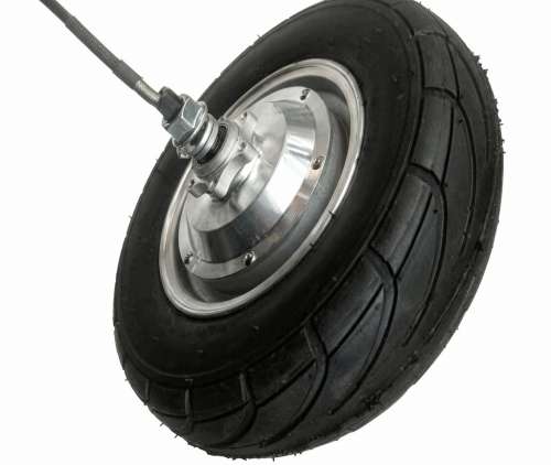 Мотор-колесо 10", 250-400 Вт, с редуктором, пневмо, Faraday фото