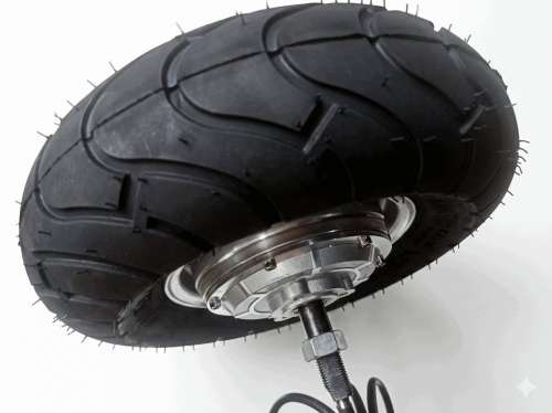 Мотор-колесо 11", 350-1000 Вт, без редуктора, пневмо, Faraday фото