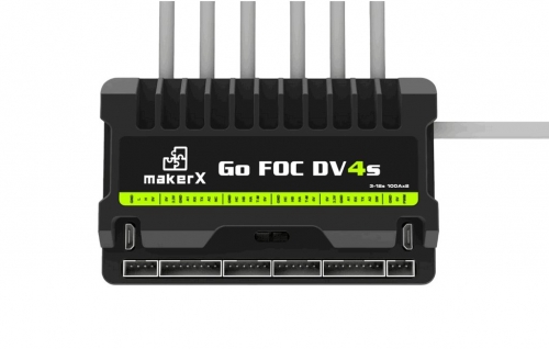 Контроллер бесщёточного двигателя BLDC двухканальный (8-60 В, 2х100 А, MakerX Go-FOC DV4s) фото