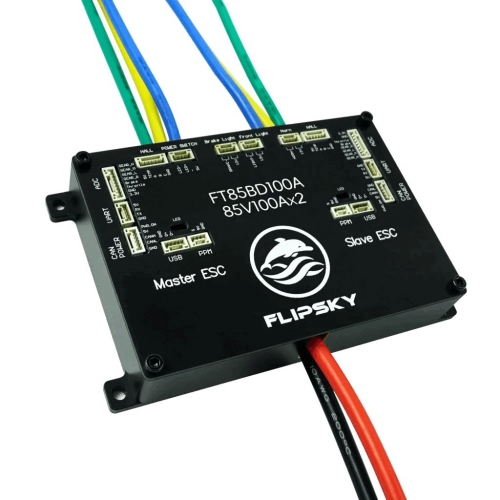 Контроллер бесщёточного двигателя BLDC двухканальный (14-84 В, 2x250 А, Flipsky FT85BD) фото