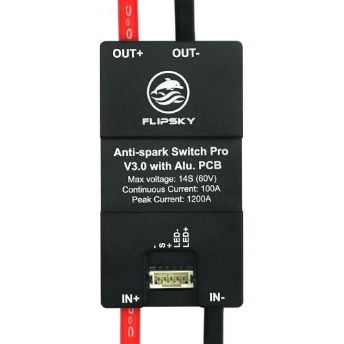 Выключатель силовой антиискровой (12-60 В, 200 А, Flipsky Antispark Switch Pro V3.0 в корпусе) фото
