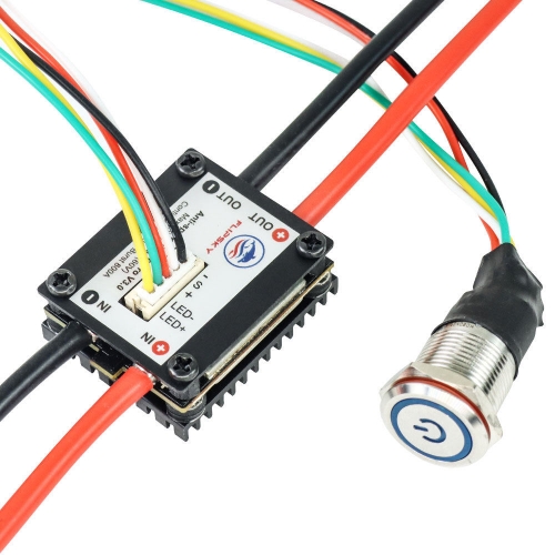 Выключатель силовой антиискровой (12-60 В, 200 А, Flipsky Antispark Switch Pro V3.0 с радиатором) фото