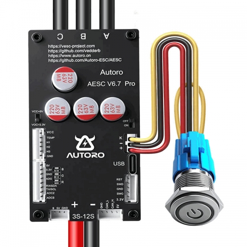 Контроллер бесщёточного двигателя BLDC (12-50 В, 180 А, Autoro AESC V6.7 Pro) фото
