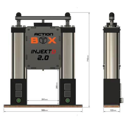 Термопластавтомат пневматический ИНЖЕКТО 2.0 | Механический комплект  - DIY kit фото